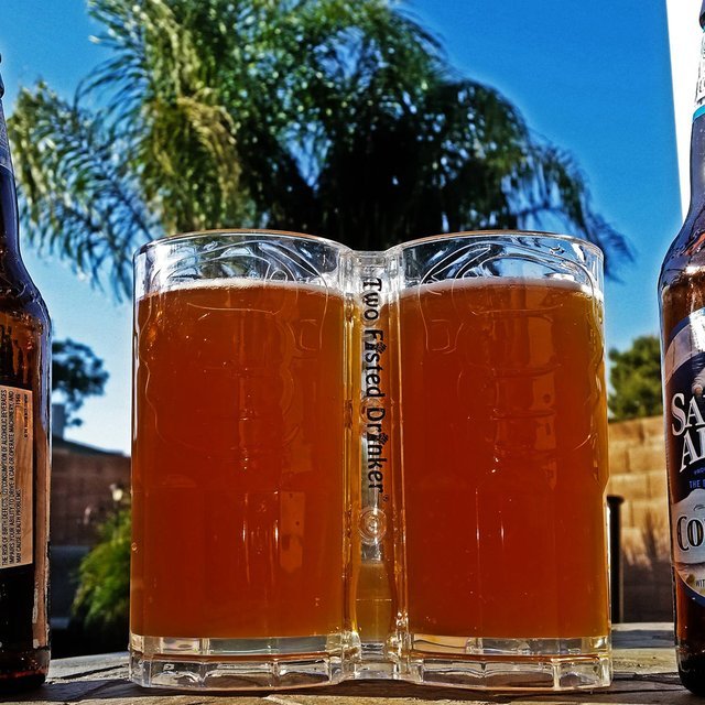 Two-Fisted Drinker Beer Mug