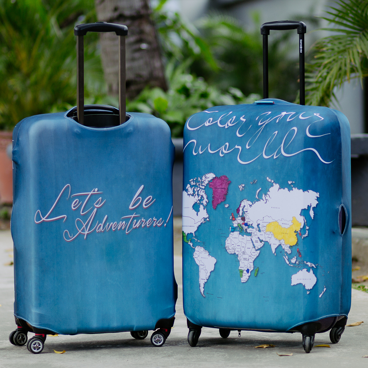 Color Your World Luggage Cover by Wanderskye