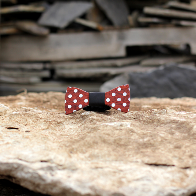 Blaise Painted Wood Bow Tie by Two Guys Bow Ties