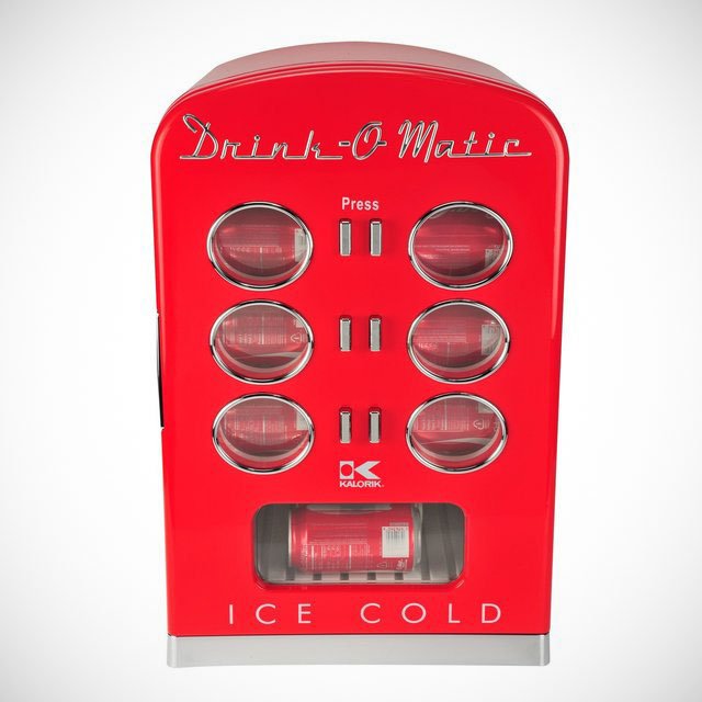 Kalorik Red Retro Mini Cooler Fridge