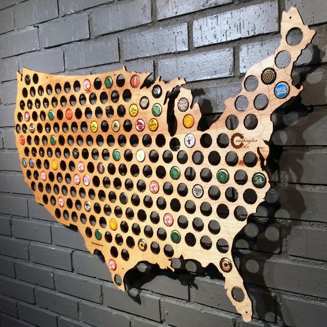 USA Beer Cap Map