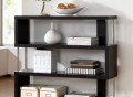 Barnes Dark Brown Three-Shelf Modern Bookcase