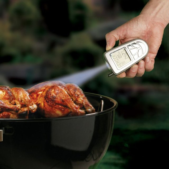 Remote Wireless Meat Thermometer with LED Flashlight