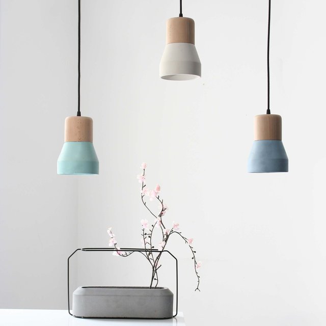 Cement Wood Lamps