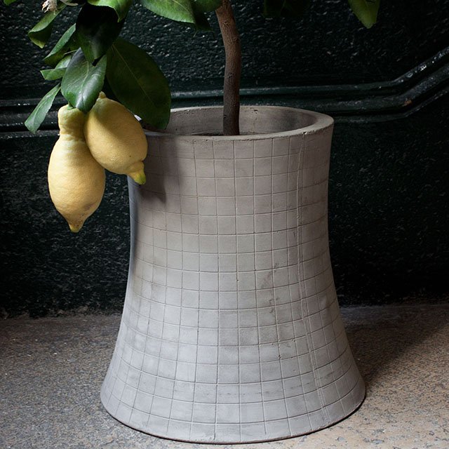 Nuclear Plant Concrete Flower Pot