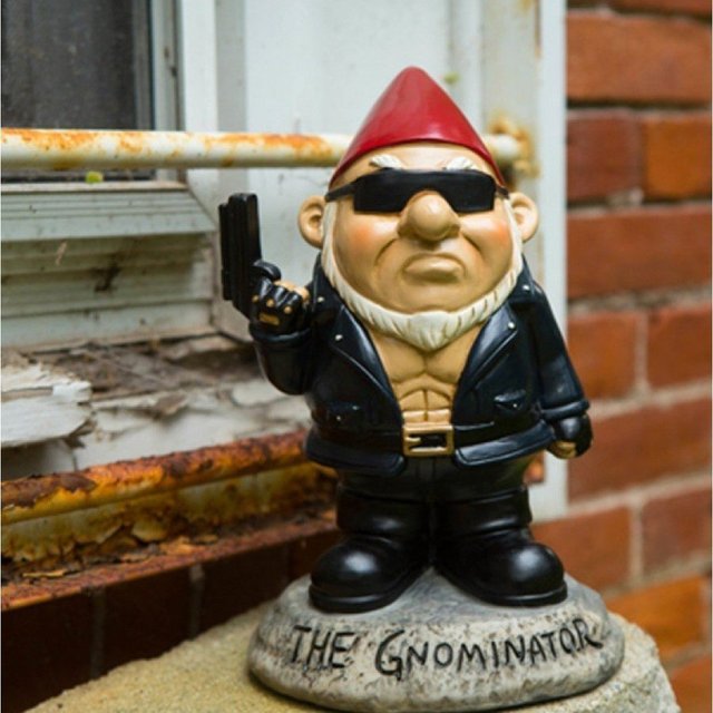 The Gnominator Garden Gnome