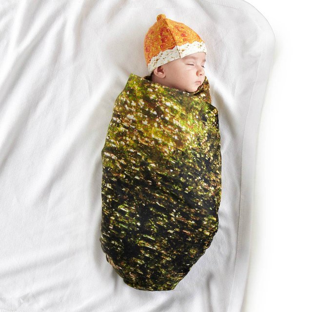 Sushi Baby Swaddling Blanket
