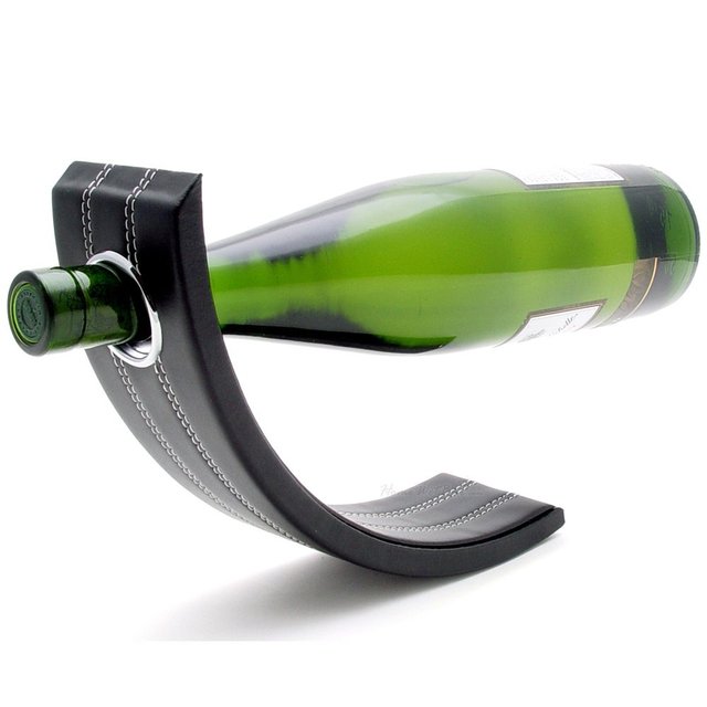 Gravity Leather Wine Bottle Holder