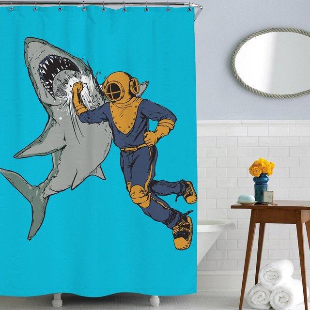 Shark Punch Shower Curtain