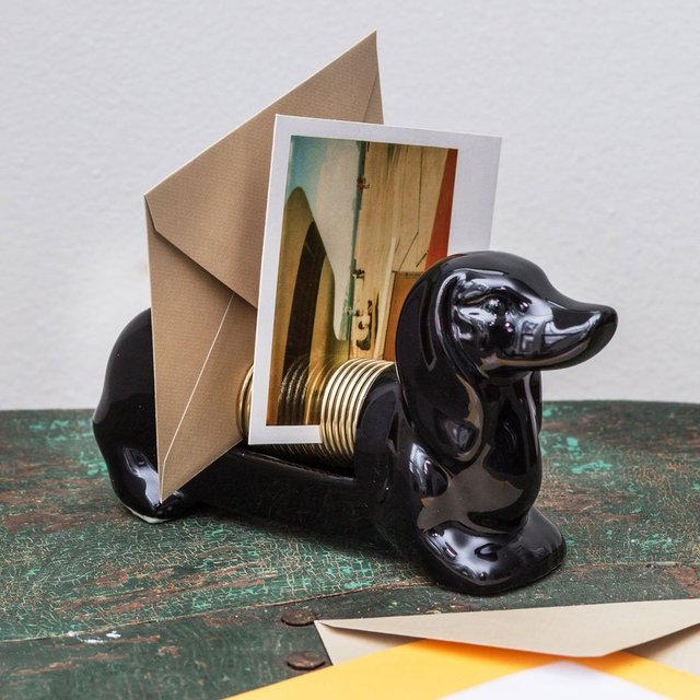 Porcelain Dachshund Letter Organizer