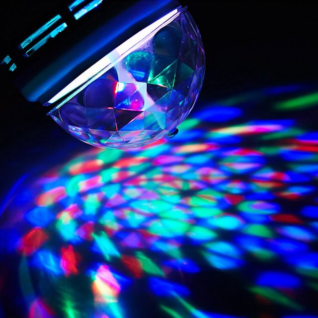 Rotating LED Disco Light Bulb