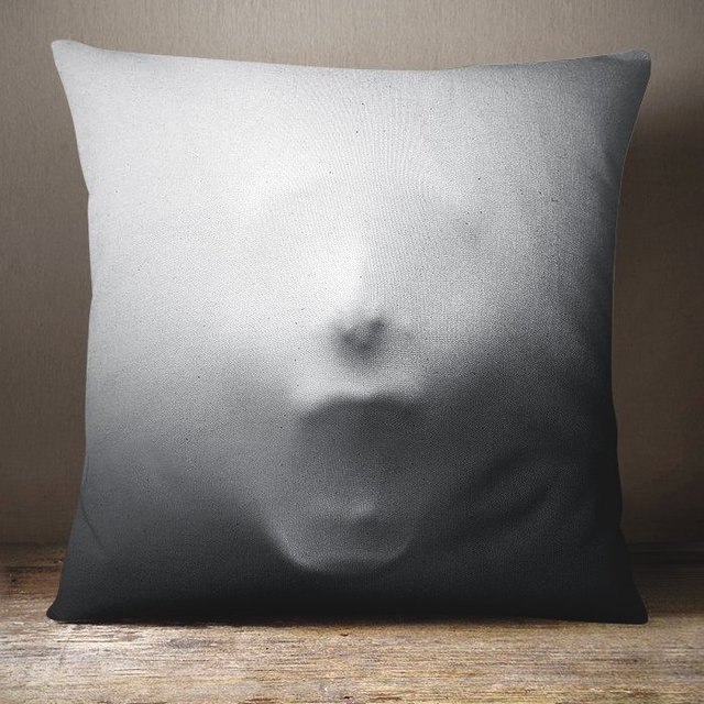 Screaming Face Pillow