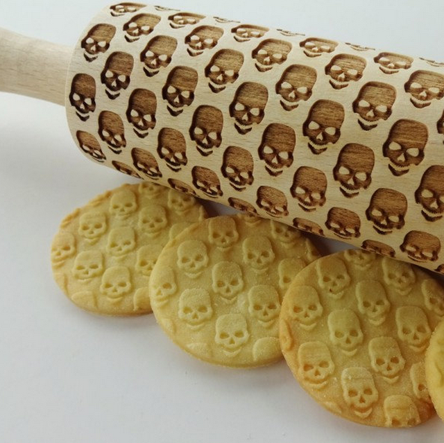 Skull Embossed Rolling Pin