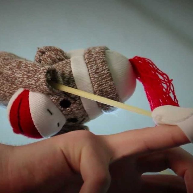 Flying Sock Monkey Slingshot