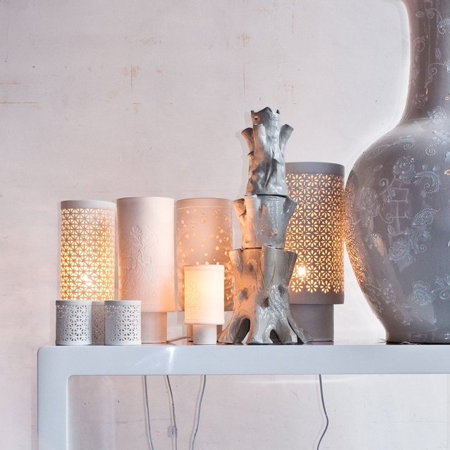Porcelain Table Lamp by Pols Potten