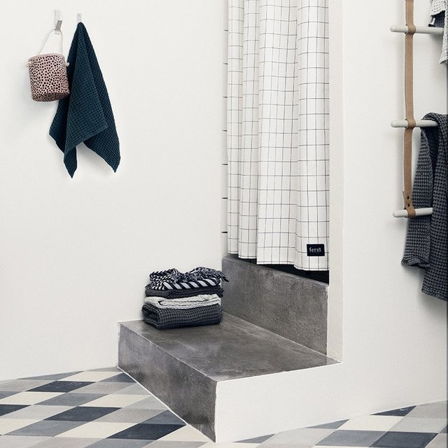 Grid Shower Curtain by Ferm Living