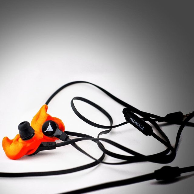 Decibullz Orange Molded Earphones