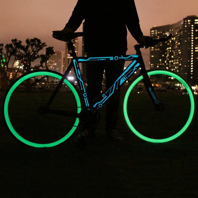 Glow in the Dark Bicycle Wheel Skins by Rimskin