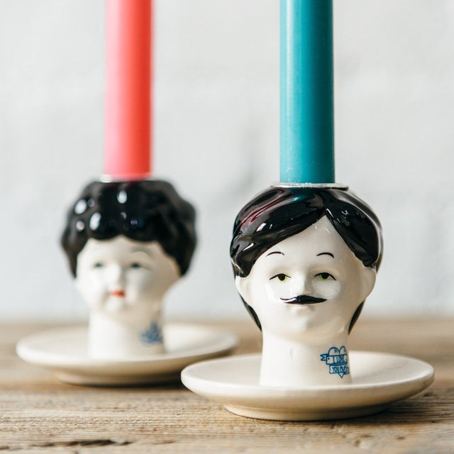 Retro Doll Head Candles