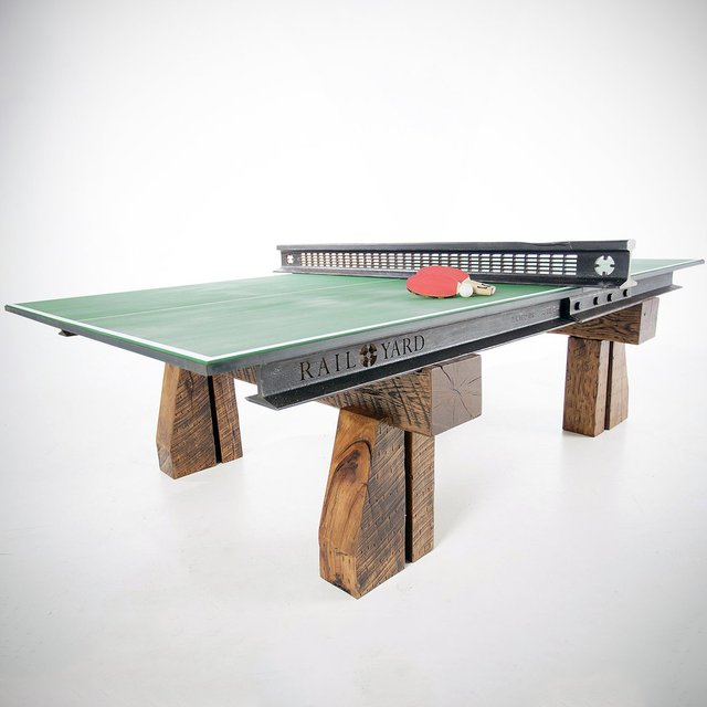 Reclaimed Rail Table Tennis Table