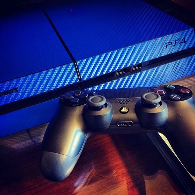 Blue Carbon Fiber PS4 Skin