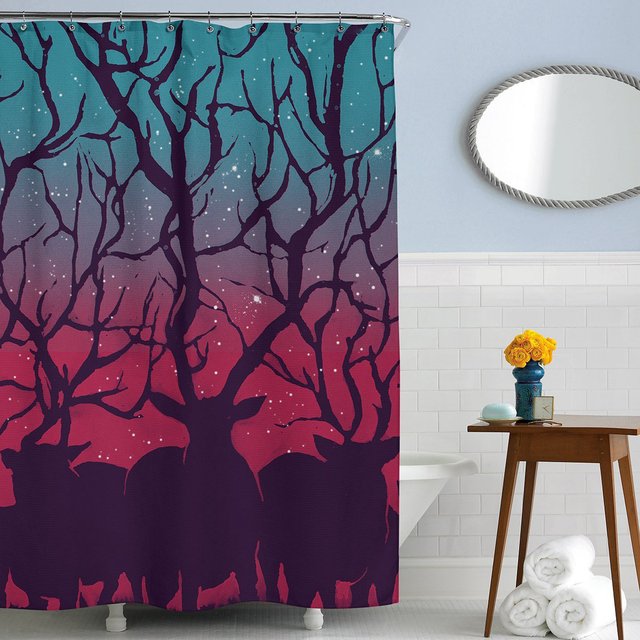 Deer Forest Shower Curtain