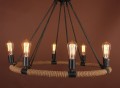 Home Built Metal Hemp Rope Lamp