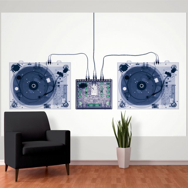 X-Ray DJ Decks Mural