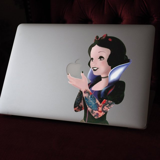 Snow White Emo MacBook Decal