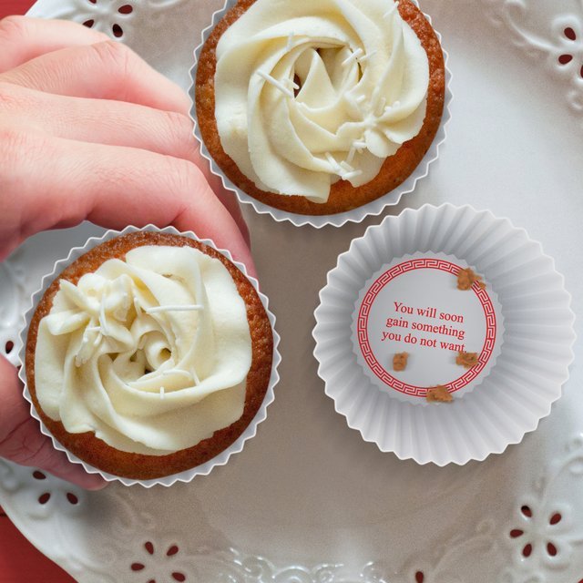 Fortune Cookie Cupcake Wrappers