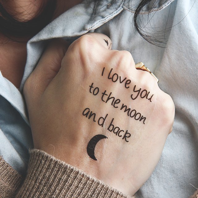 Moon Love Temporary Tattoo by Tattify