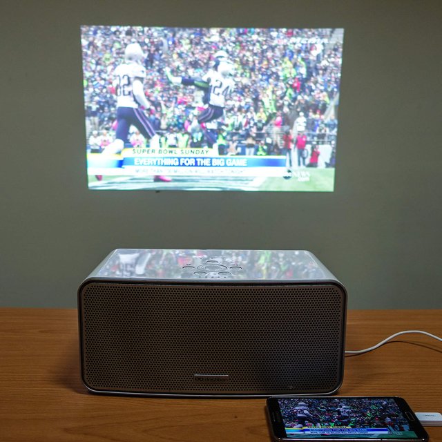 Dashbon Flicks Mobile Cordless Boombox Projector