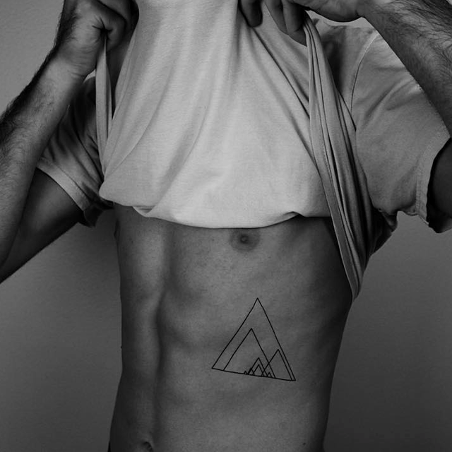 Geometric Triangle Temporary Tattoo by Tattify