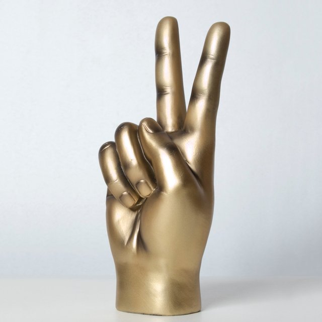 Gold Peace Sign Decor