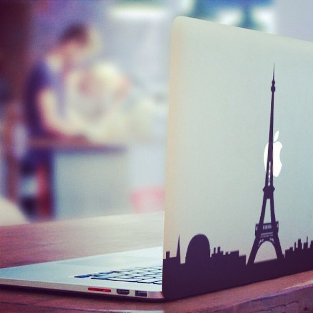 Paris in Love MacBook Decal