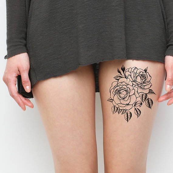 Rose Temporary Tattoo