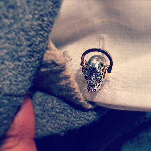 Funky DJ Skull Cufflinks