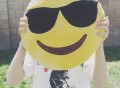 Cool Guy Sunglasses Emoji Pillow