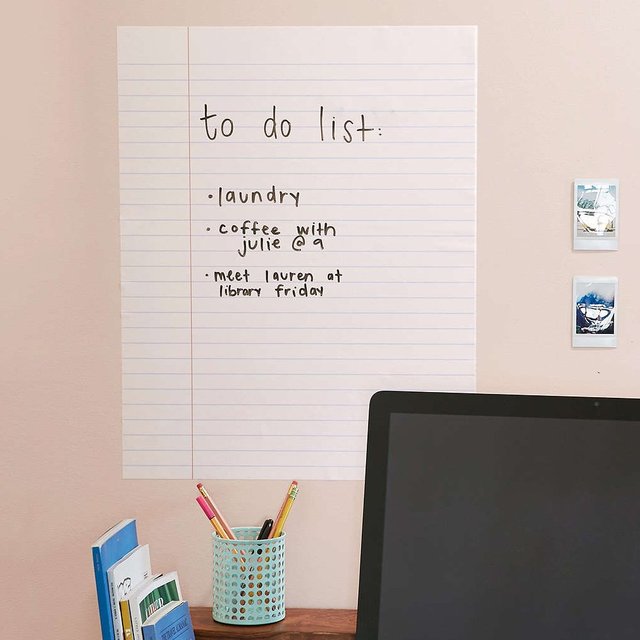 Dry Erase Notebook Paper Wall Decal