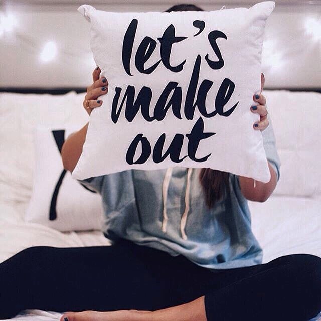 Let’s Make Out Throw Pillow