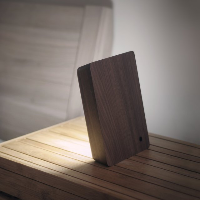 Walnut Wood Brick Lamp