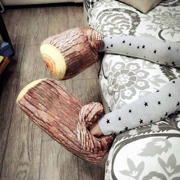 Wood Stump Slippers