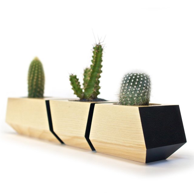 Ash/Black Boxcar Planters