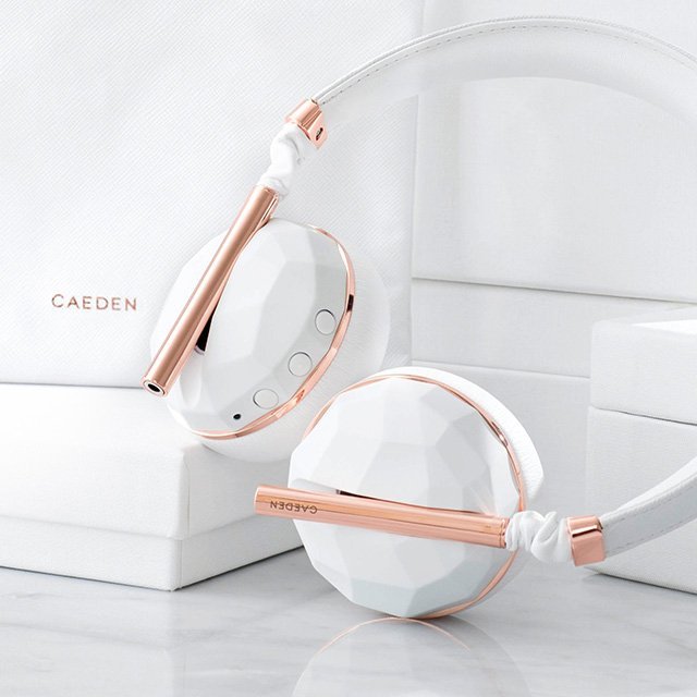 Caeden Linea N°10 Faceted Ceramic & Rose Gold Wireless Headphones