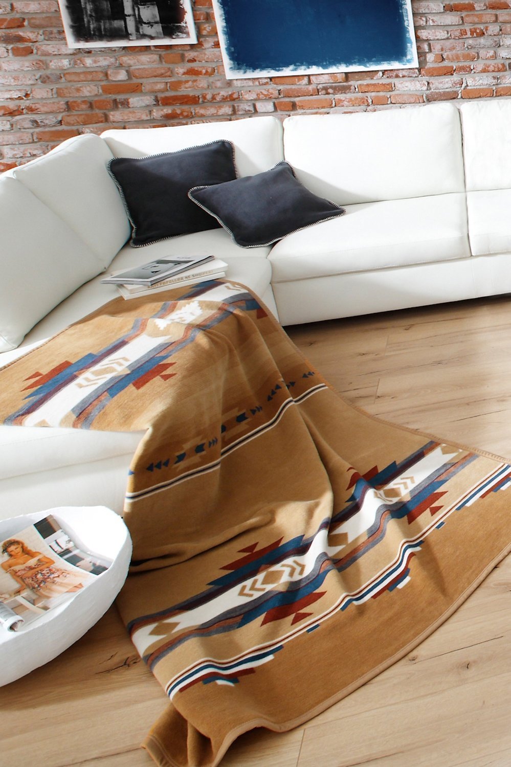 Aztec Linen Blanket