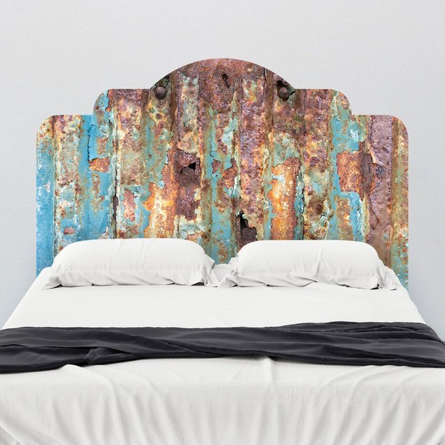 Rusted Metal Headboard Wall Decal