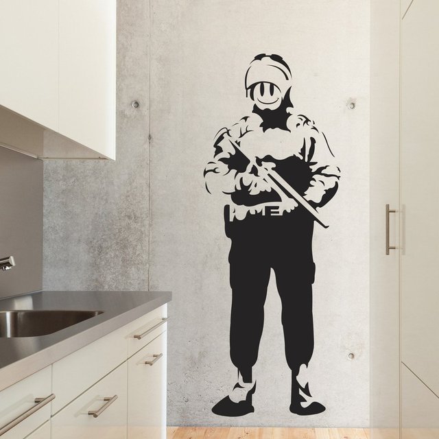 Riot Cop Wall Decal