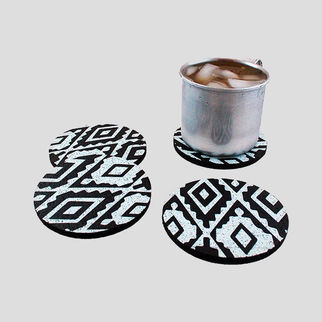 Aztec Rubber Coasters by Flox Home