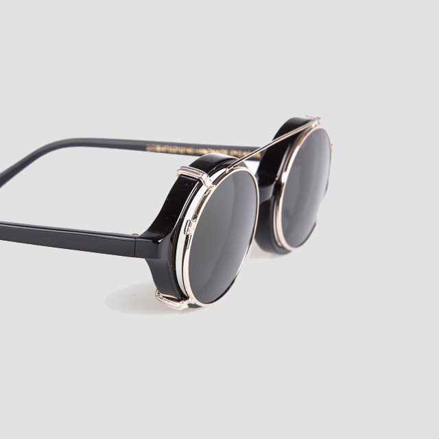 Black Doc Clip-On Sunglasses by Han Kjobenhavn