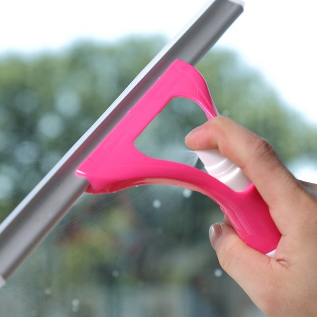 Squeegee with Built in Spray Bottle